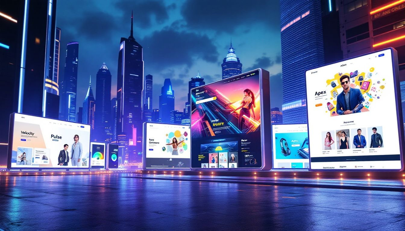 A selection of Shopify themes showcasing their design and speed optimization.