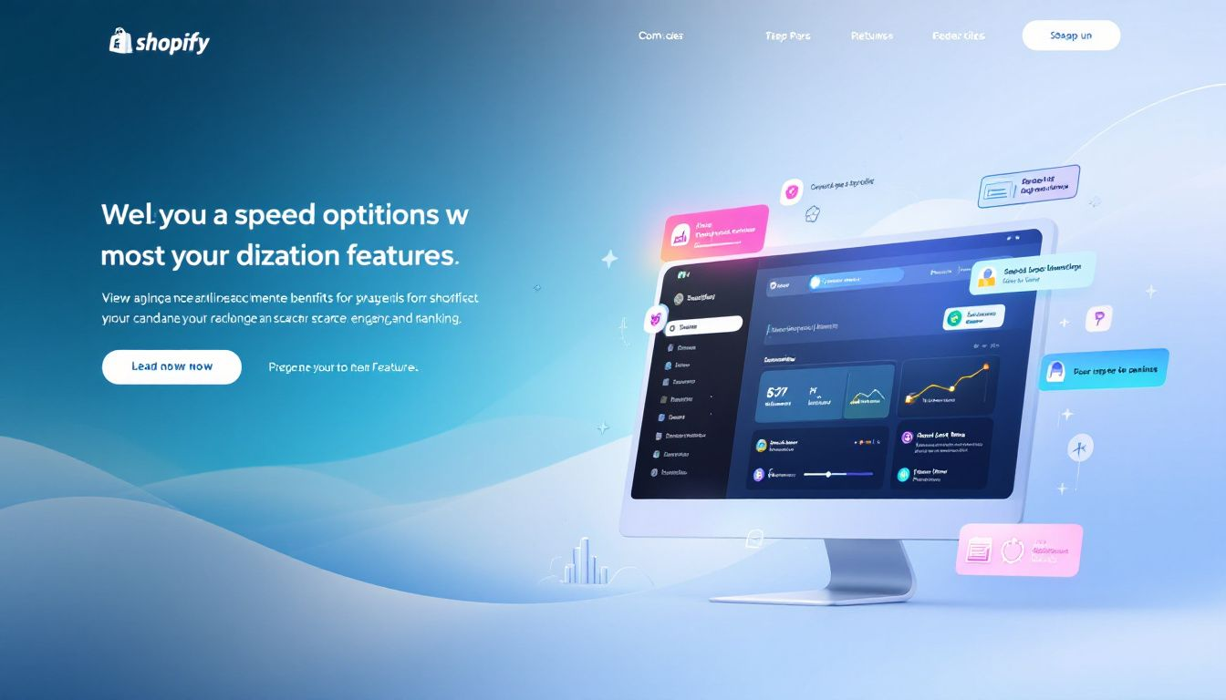 A screenshot of a lightweight Shopify theme showcasing its speed optimization features.